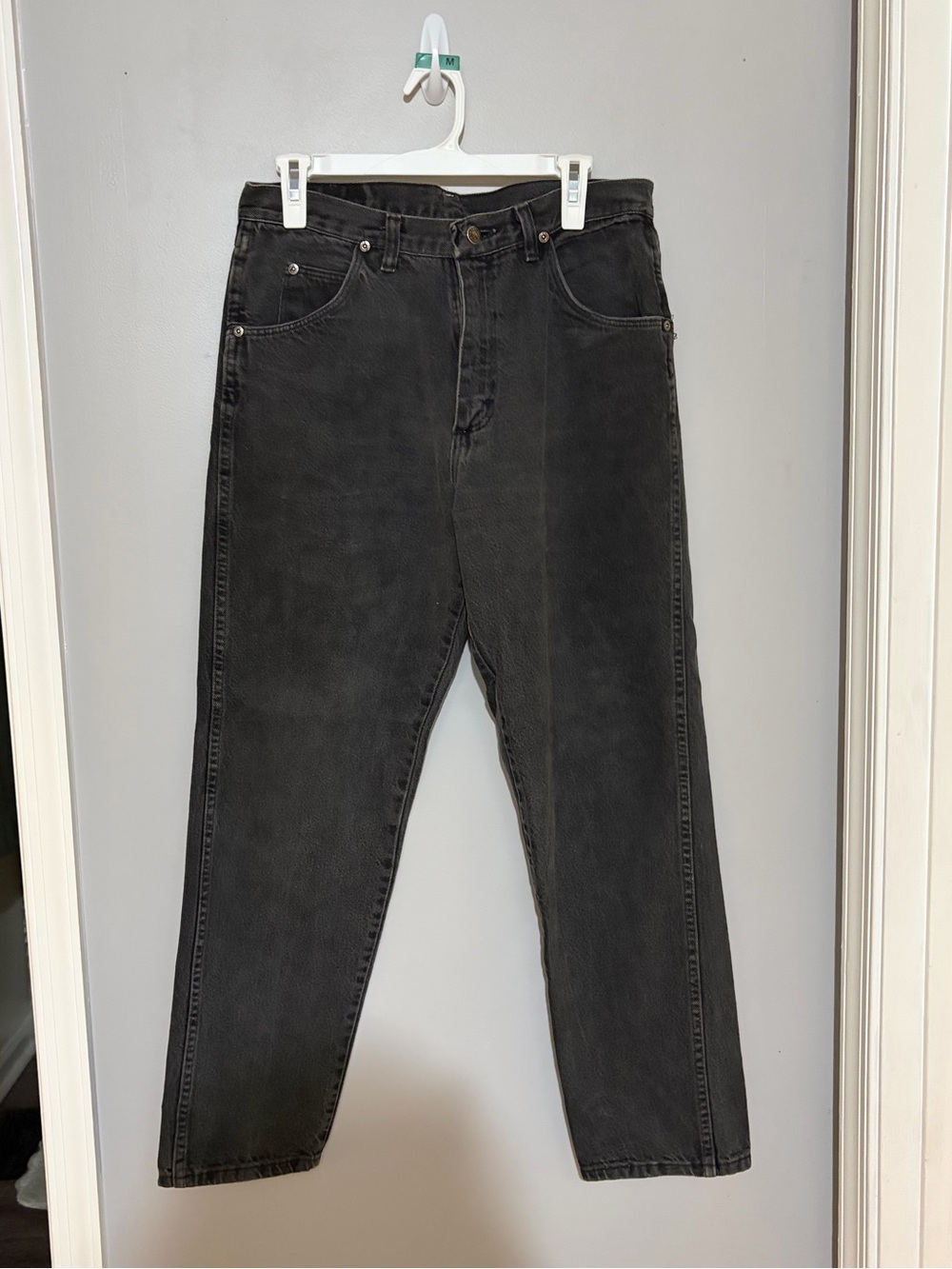 Wrangler Men's Relaxed Black Denim Jeans 32x30
